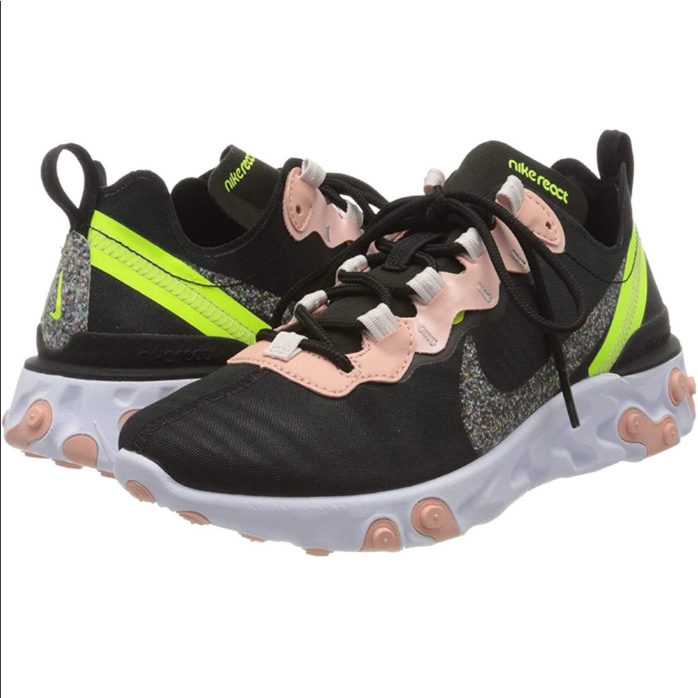NIKE React Element 55 Premium 'Black Coral Stardust'